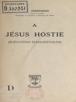 cover image of À Jésus Hostie